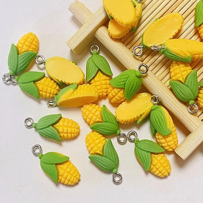 Resin Art Bracelet - 20 stuks grappige mini maïs groente