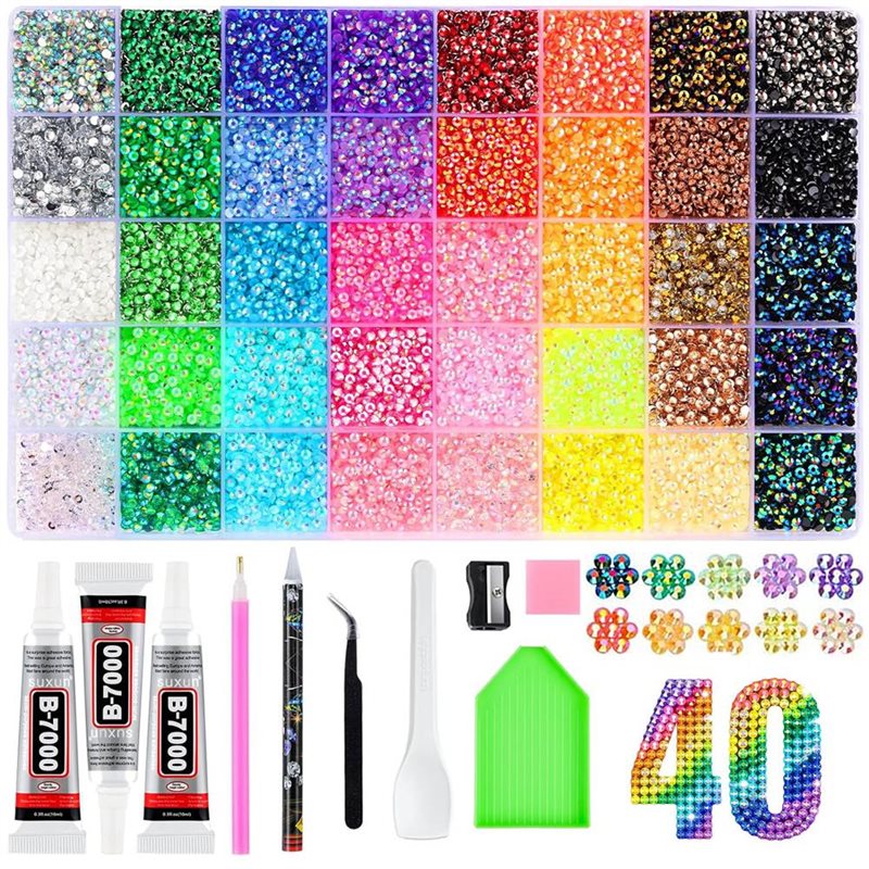 Resin Art Book - Rhinestone Resin Jelly 3MM 40 Kleuren