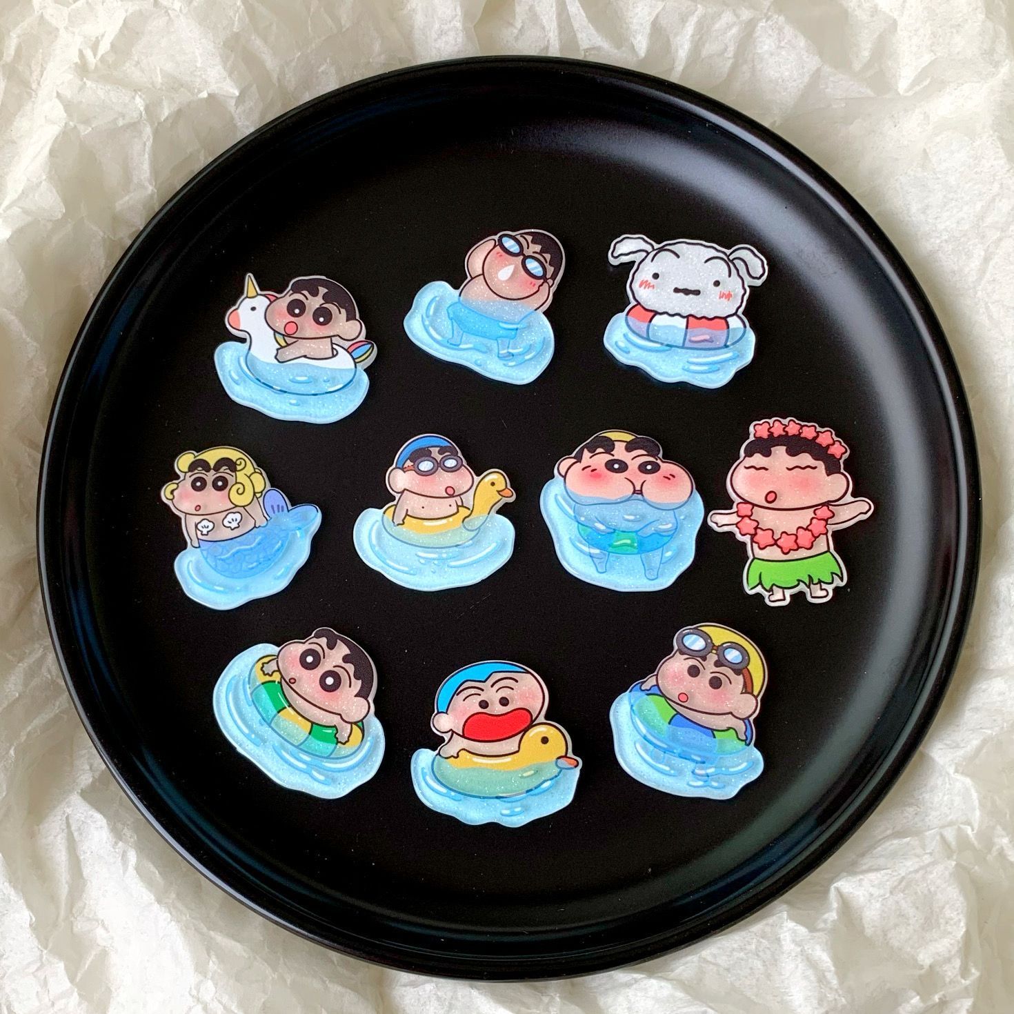 Resin Art Phone Case - Crayon Shin-chan hars accessoire ventilator waterbeker