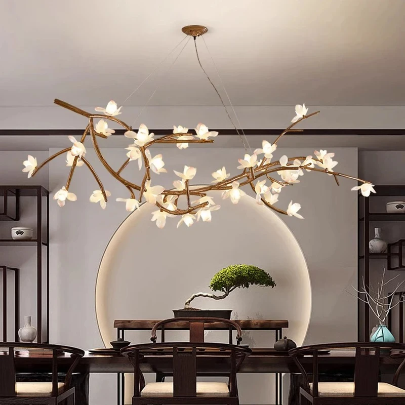 Resin Art On Wood - Bloemkunst moderne houten woondecoratie led hanglamp