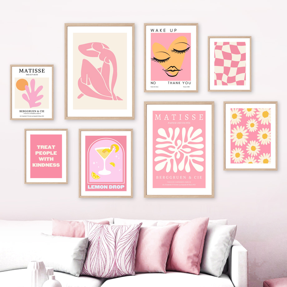 Resin Art Gallery - Matisse Vrouw Blad Bloem Drankje Engel