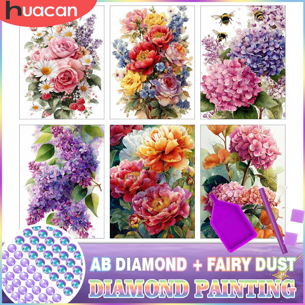 Resin Art Of Rose - HUACAN Diamond Painting Kit Bloem Roos