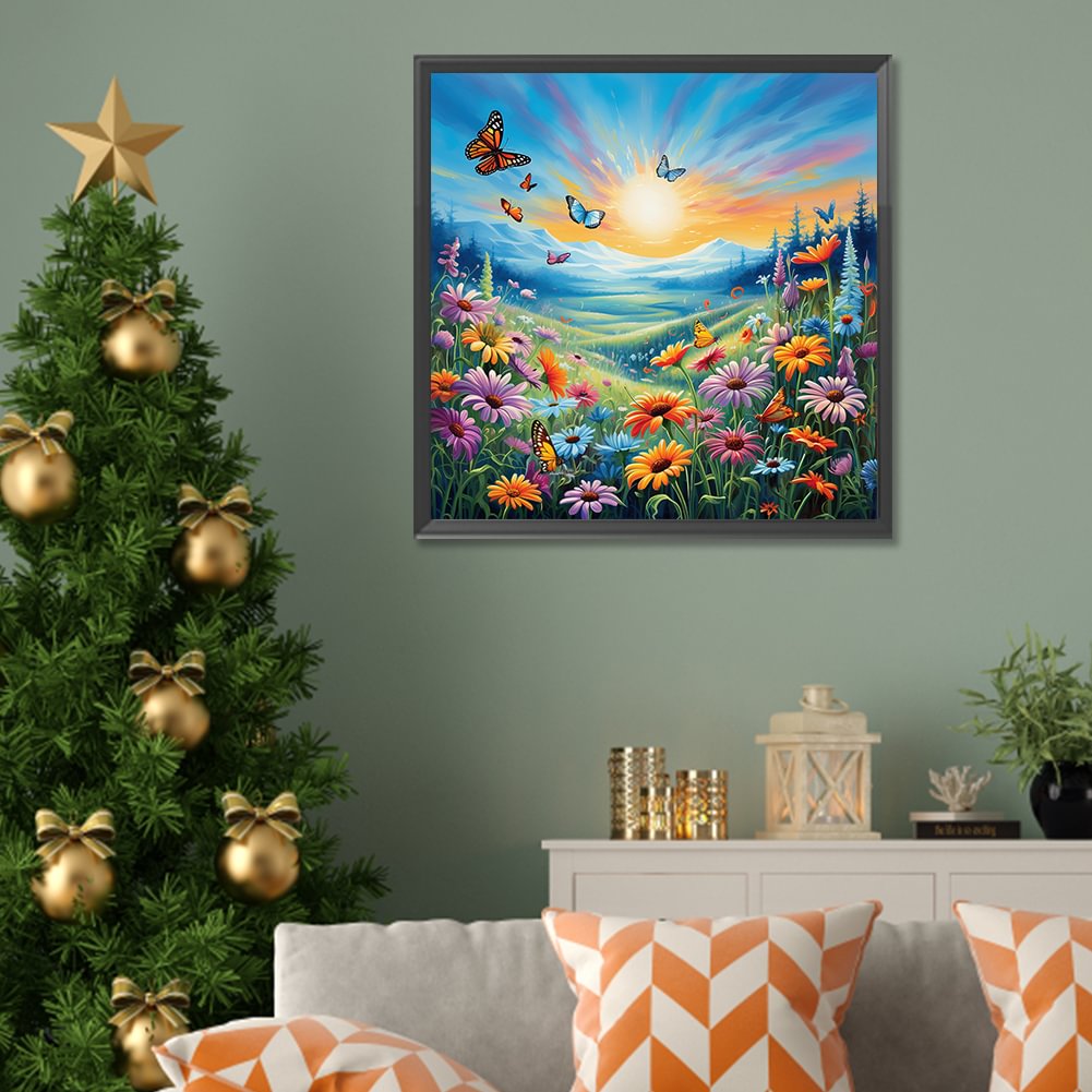 Resin Art Kits - Diamond Painting Familie Schattige Herten Bloem