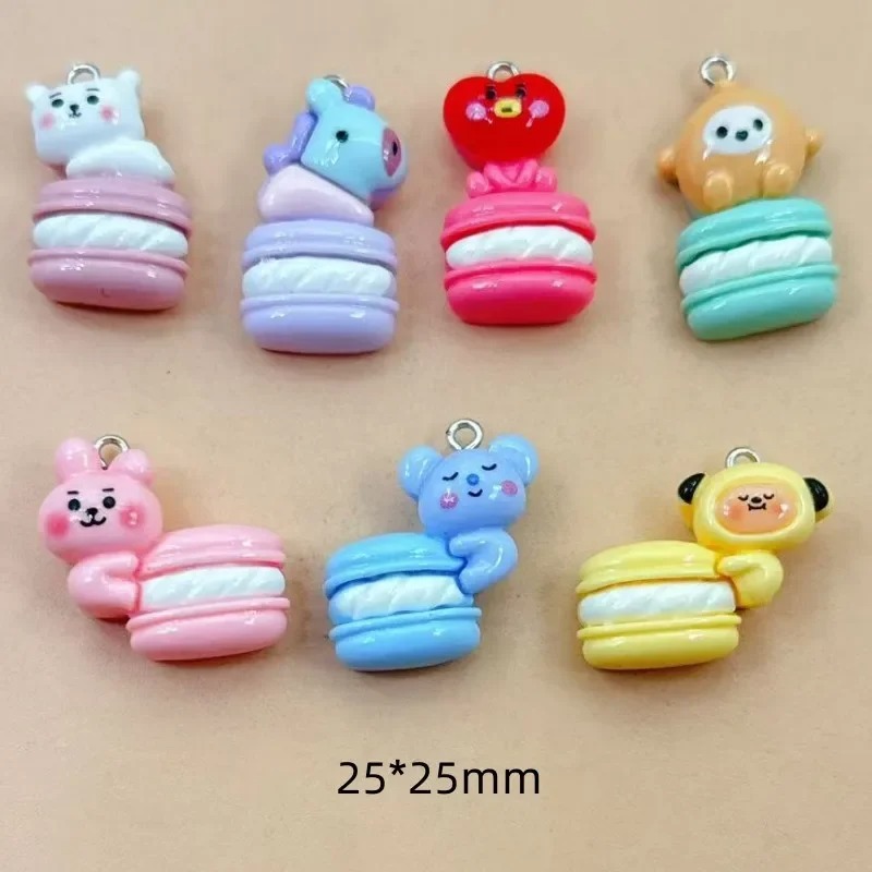 Resin Art Bracelet - 10 stuks gemengde cartoonharscharms, kleine decoratieve
