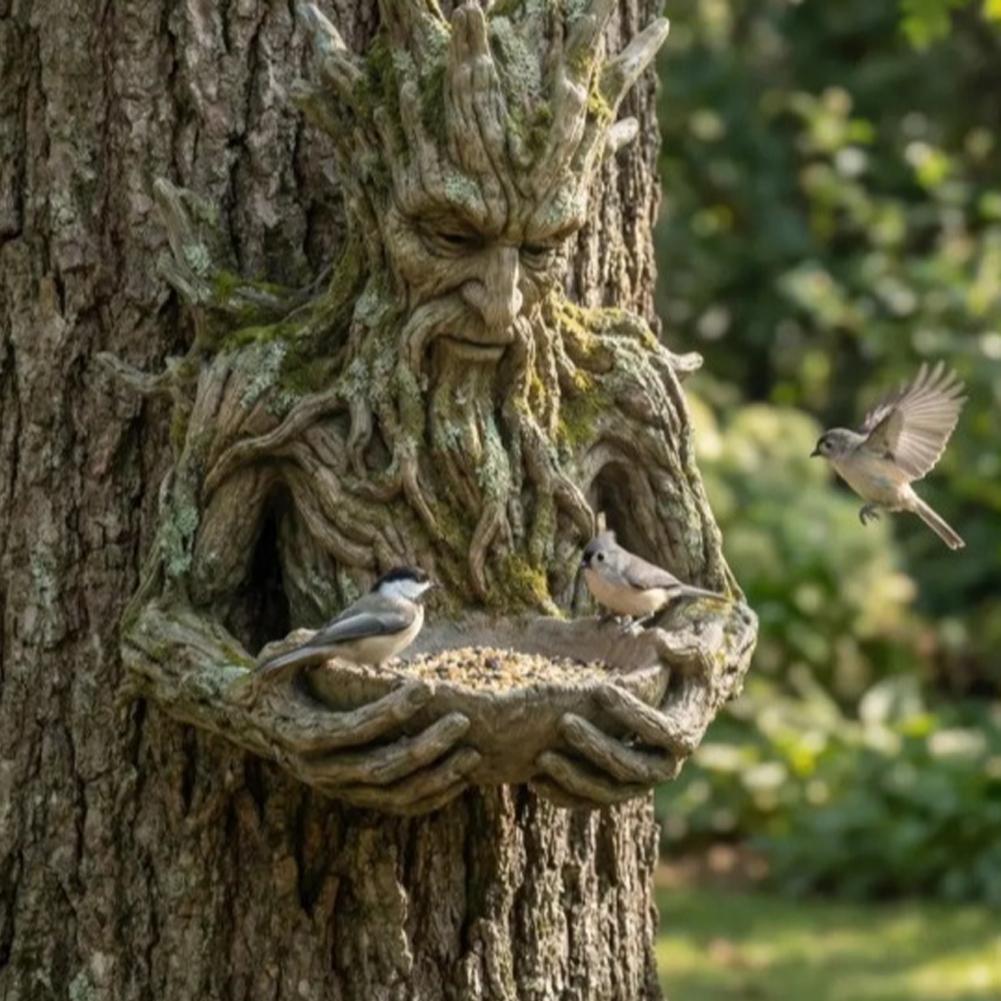 Resin Art On Wood - Op een boom gemonteerde vogelvoeder, weerbestendige