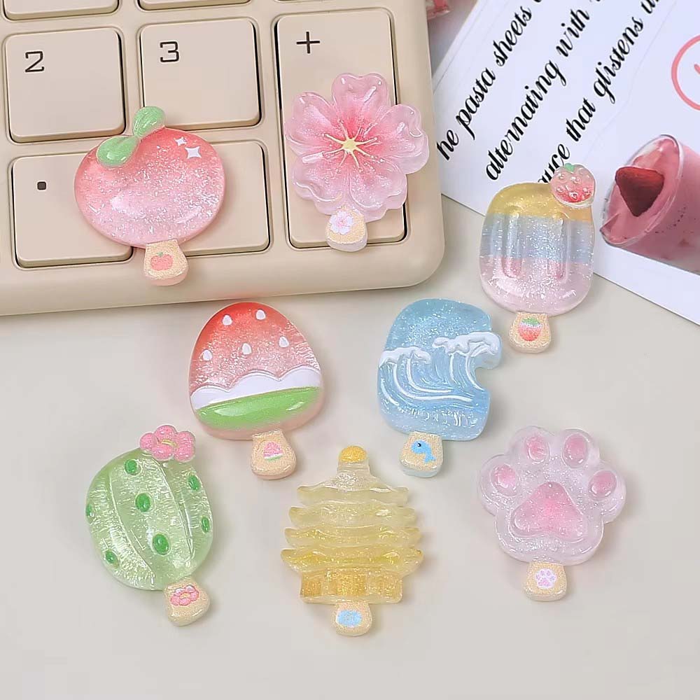Resin Art Phone Case - 10 stuks Kawaii Transparante Zomer Mini