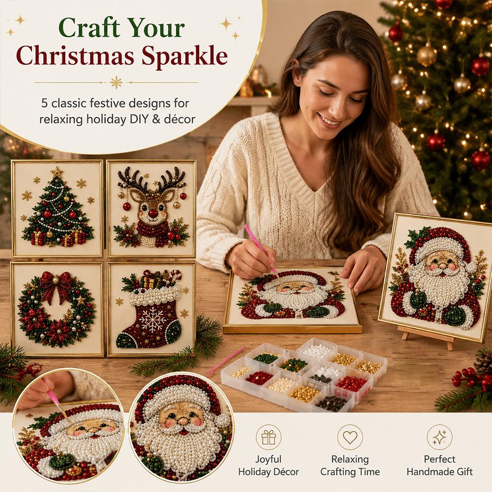 Kerstmis Kerstman Parel Kunst  - Resin Art Kits recensie en prijs