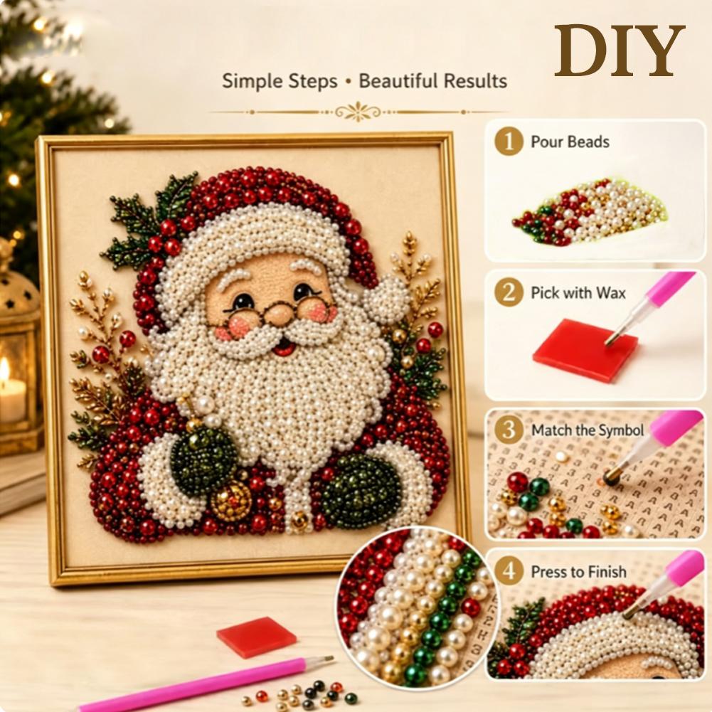 Kerstmis Kerstman Parel Kunst  - Resin Art Kits recensie en prijs