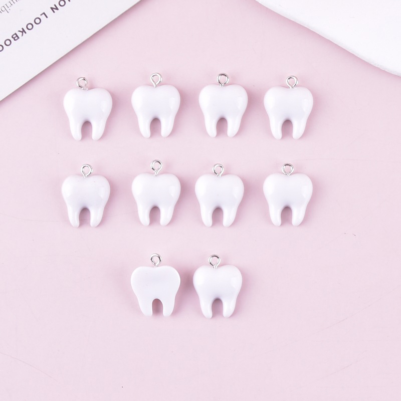 10 stuks schattige witte tande - Resin Art Love recensie en prijs