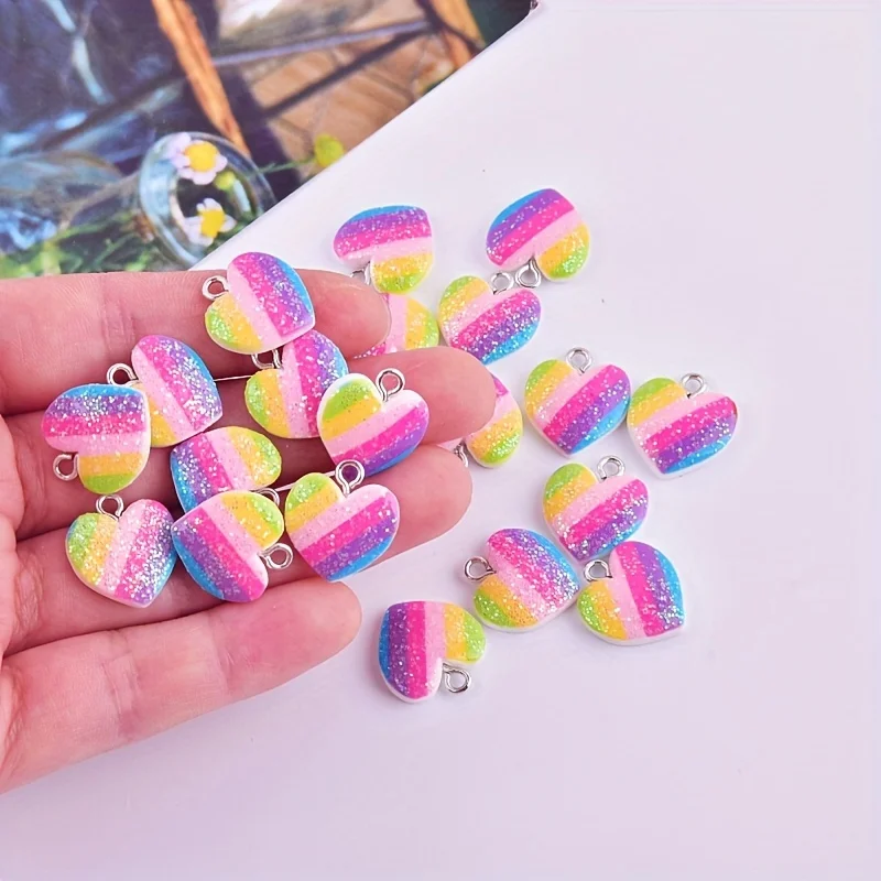10 stuks kleurrijke hartvormig - Resin Art Love recensie en prijs