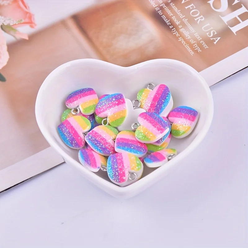 10 stuks kleurrijke hartvormig - Resin Art Love recensie en prijs