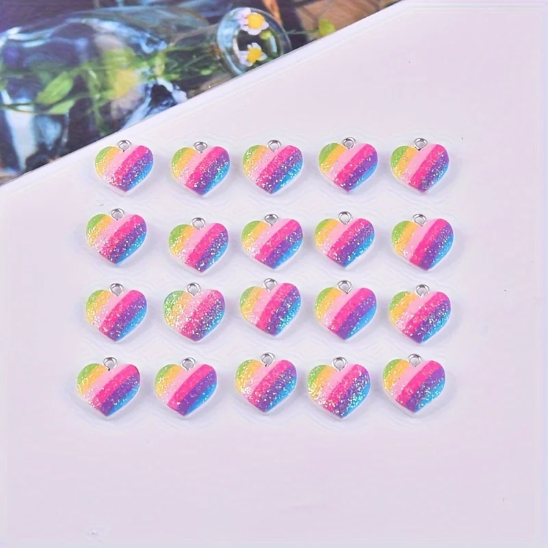 10 stuks kleurrijke hartvormig - Resin Art Love recensie en prijs