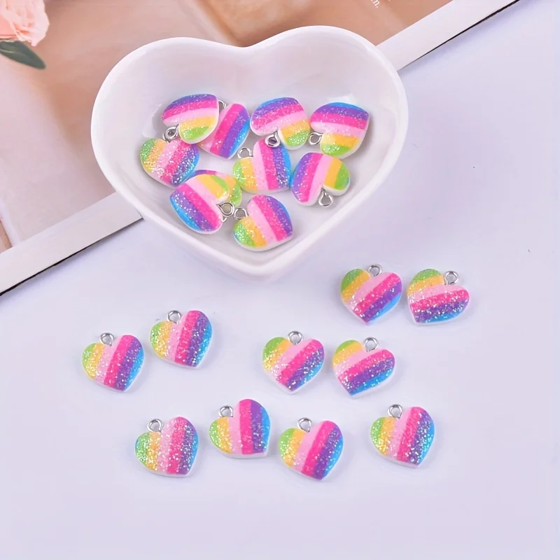 10 stuks kleurrijke hartvormig - Resin Art Love recensie en prijs