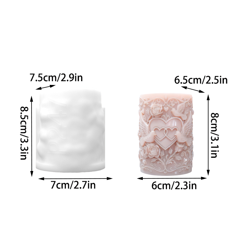 Dubbel hart verbonden witte du - Resin Art Of Rose recensie en prijs