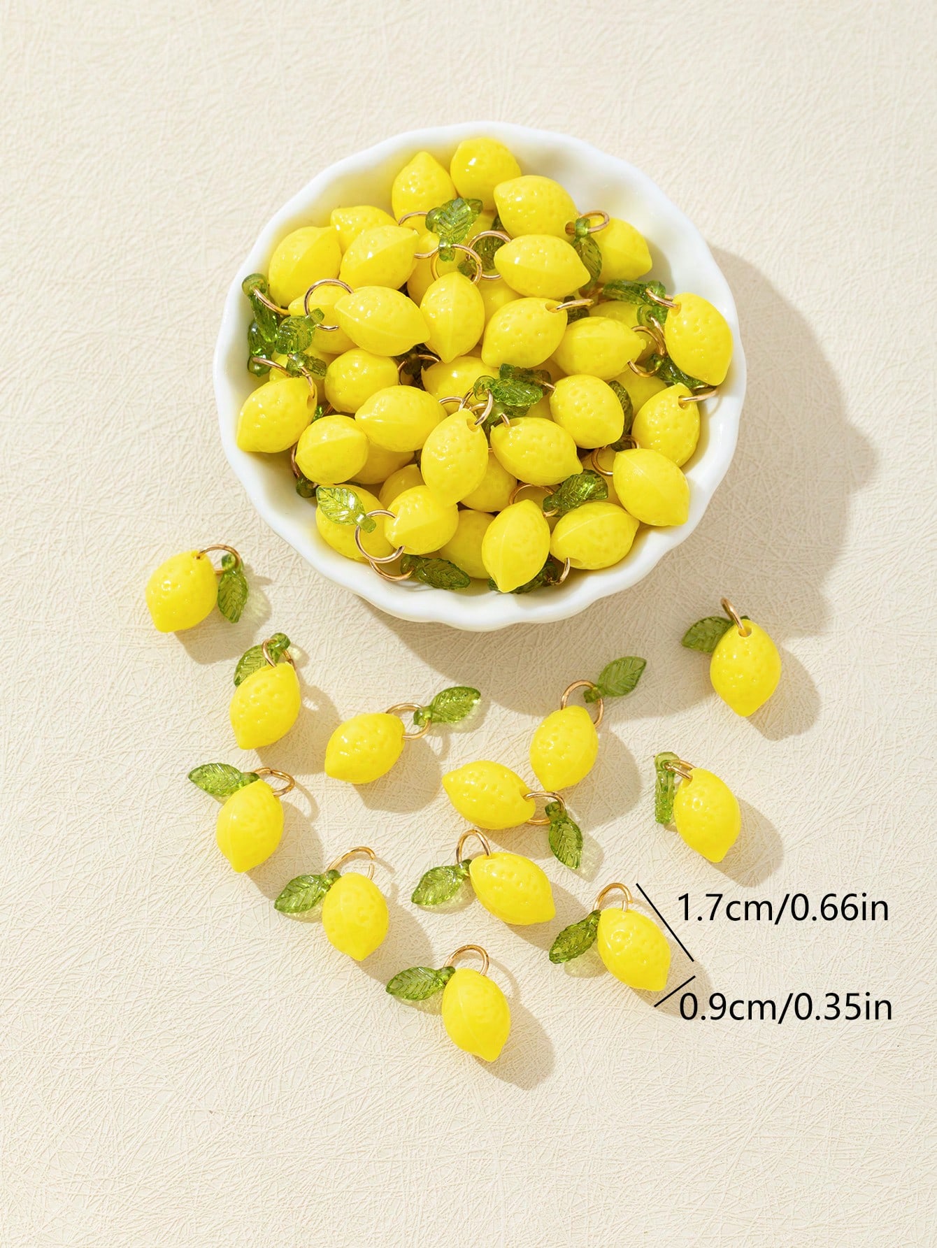 10 stuks 3D citroenhars bedels - Resin Art Bracelet recensie en prijs