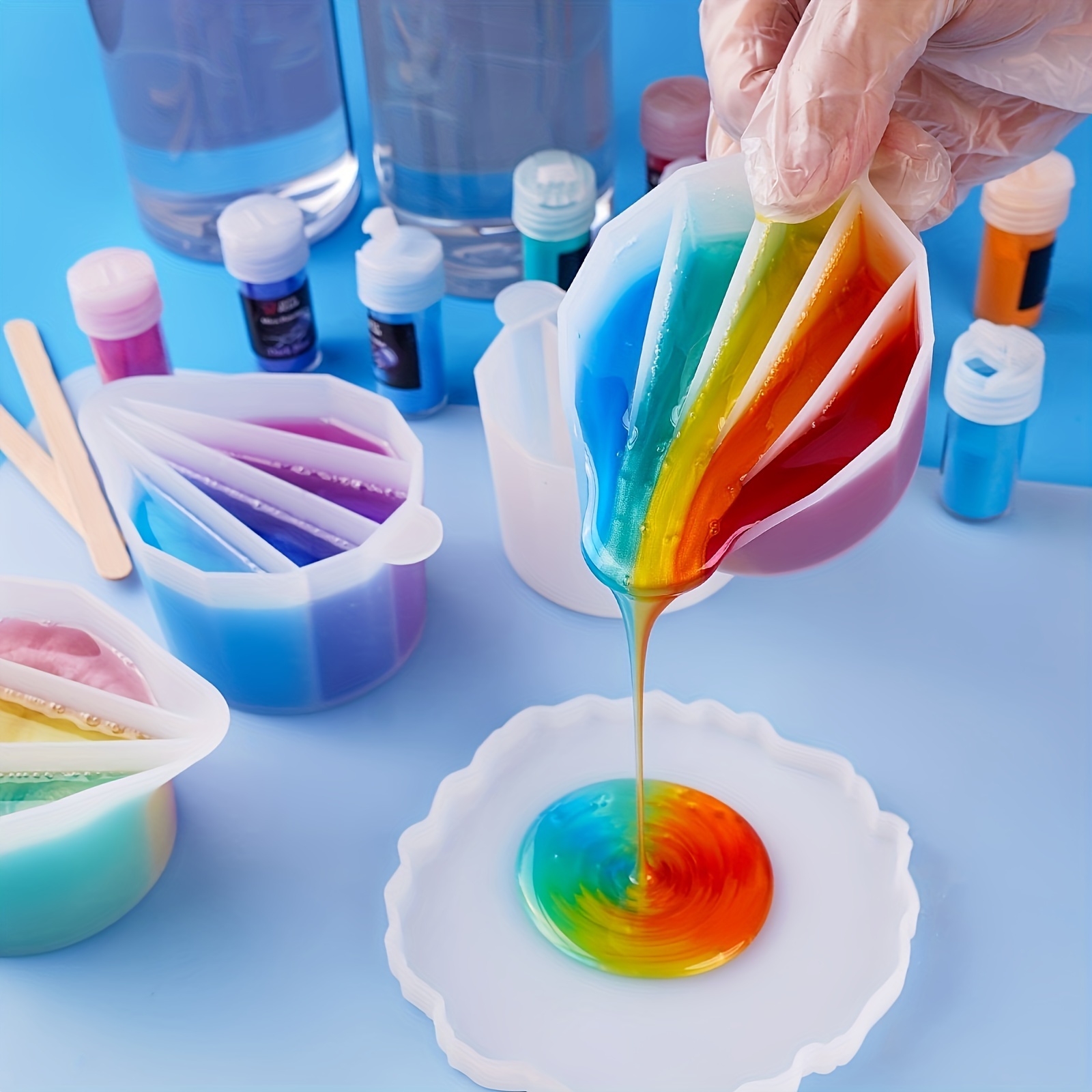 1 stuk siliconen split-cup met - Resin Art Pouring recensie en prijs