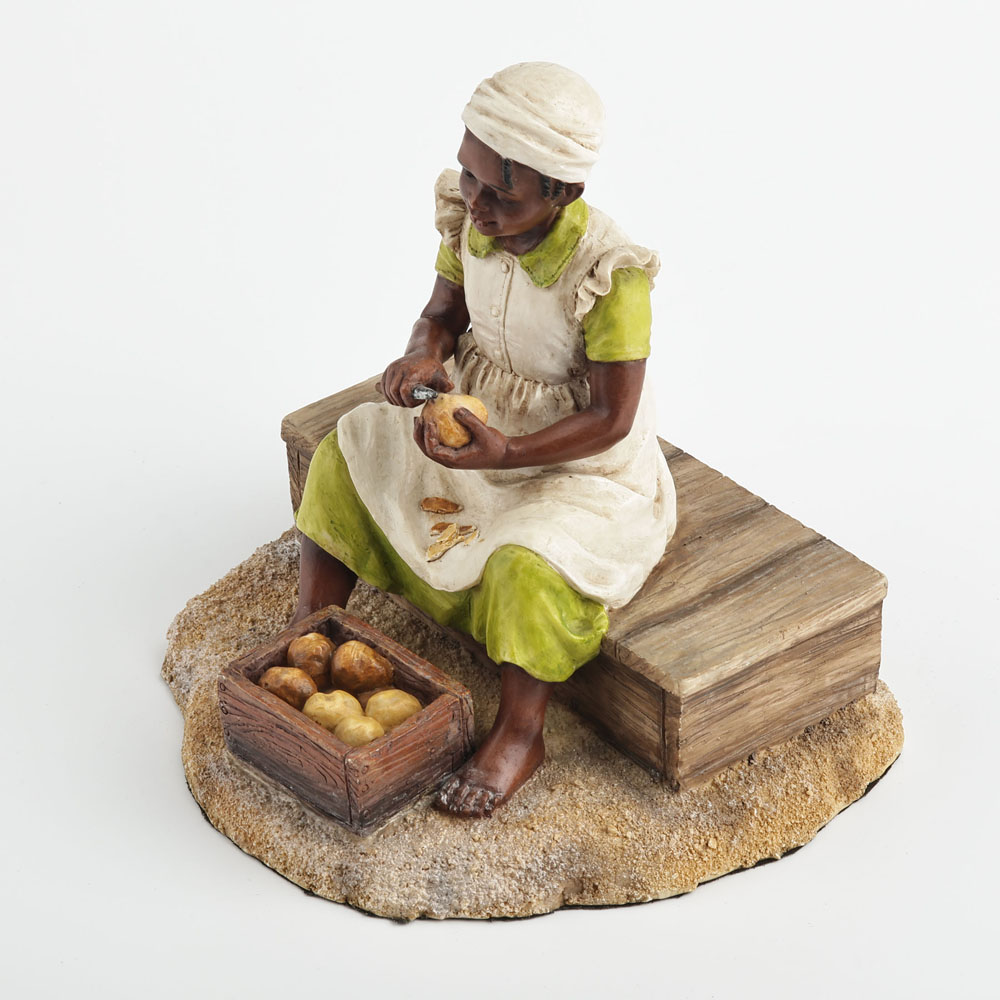 Jong zwart meisje sculptuur aa - Resin Art On Wood recensie en prijs