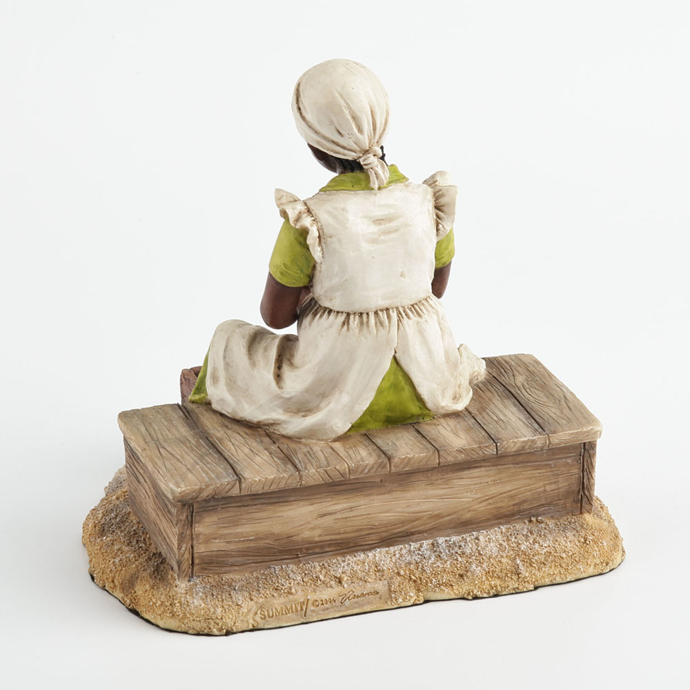 Jong zwart meisje sculptuur aa - Resin Art On Wood recensie en prijs