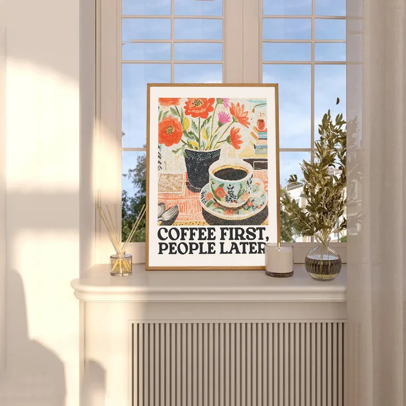 Koffiebloem Retro Wandkunst Po - Resin Art Gallery recensie en prijs