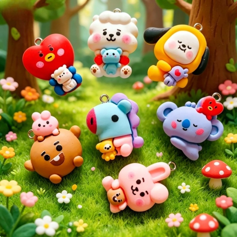7 stks BT21 Hars Cartoon Charm - Resin Art Love recensie en prijs