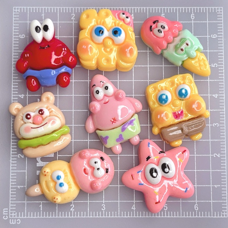 8PCS Kawaii SpongeBob SquarePa - Resin Art Phone Case recensie en prijs