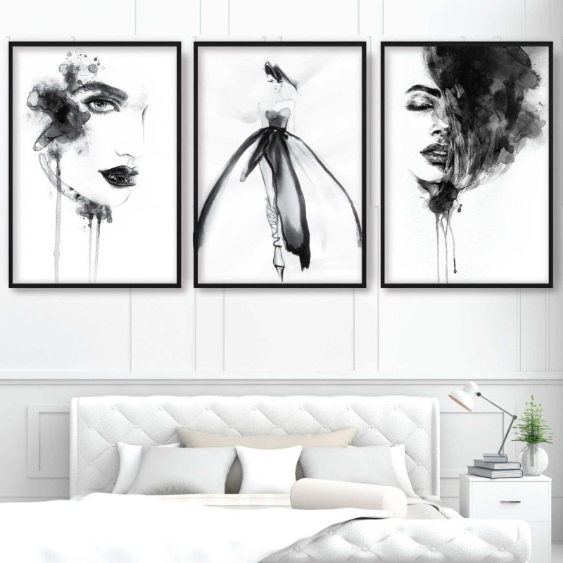 Inktschildering Mode Zwart-Wit - Resin Art Gallery recensie en prijs