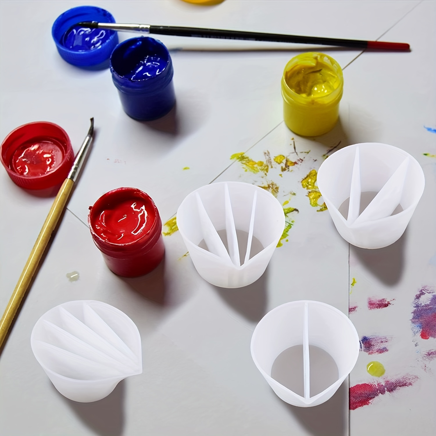 4 stuks herbruikbare splitbeke - Resin Art Pouring recensie en prijs
