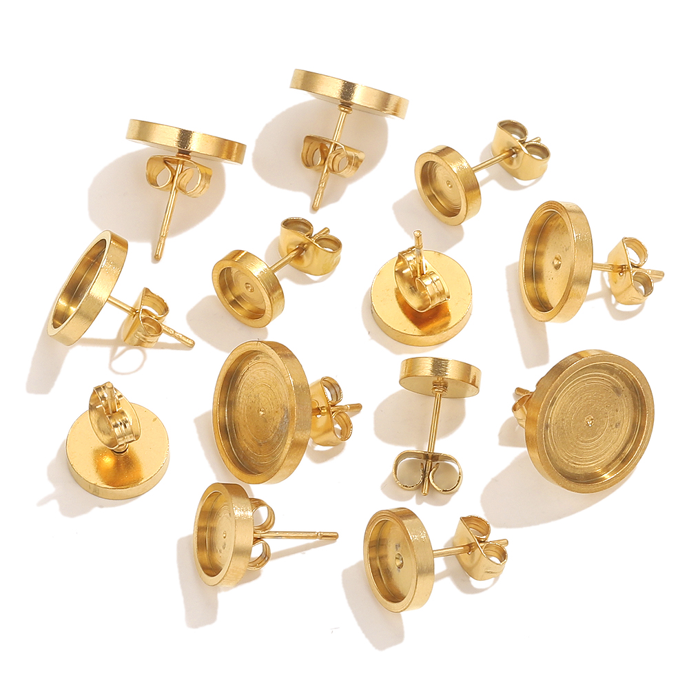10st roestvrij staal gouden oo - Resin Art Love recensie en prijs